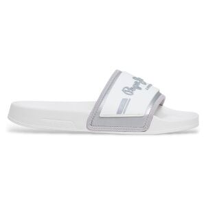 Pepe Jeans pour femme. PLS700003 Slider Met flip flops blanc (36), Plat, Aucun, Beachwear - Publicité Pepe Jeans pour femme. PLS700003 Slider Met flip flops blanc (36), Plat, Aucun, Beachwear - Publicité