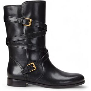 Lauren Ralph Lauren pour femme. 802945680001 Briannah Leather Boots noir (36), Cuir, Plat, 1 à 3 cm, Boucle, Casuel - Publicité Lauren Ralph Lauren pour femme. 802945680001 Briannah Leather Boots noir (36), Cuir, Plat, 1 à 3 cm, Boucle, Casuel - Publicité