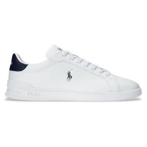 Polo Ralph Lauren pour homme. 809829824003 Baskets en cuir bleu marine Heritage Court II (42), Blanc, Plat, Lacets, Casuel - Publicité Polo Ralph Lauren pour homme. 809829824003 Baskets en cuir bleu marine Heritage Court II (42), Blanc, Plat, Lacets, Casuel - Publicité