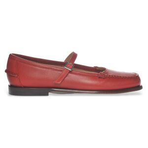 Sebago pour femme. 76113JW Ballerines en cuir rouge pop (37.5), Plat, Boucle, Casuel, Classique - Publicité Sebago pour femme. 76113JW Ballerines en cuir rouge pop (37.5), Plat, Boucle, Casuel, Classique - Publicité