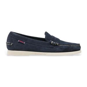 Sebago pour homme. 7111MSW Dan Boat Mocassins en cuir marine (45), Bleu, Plat, Aucun, Casuel - Publicité Sebago pour homme. 7111MSW Dan Boat Mocassins en cuir marine (45), Bleu, Plat, Aucun, Casuel - Publicité