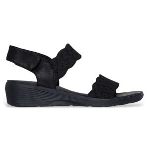 Skechers pour femme. 163165 Sandales Arya On The Rise noires (36), 3 à 5 cm, Velcro, Casuel - Publicité Skechers pour femme. 163165 Sandales Arya On The Rise noires (36), 3 à 5 cm, Velcro, Casuel - Publicité
