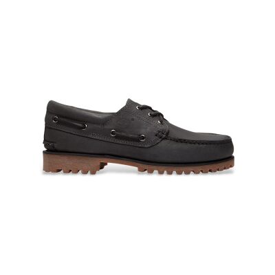 Timberland pour homme. TB0A2PDQEJV1 Chaussures bateau en cuir à 3 ?illets noir (46 W), Plat, Lacets, Casuel, Gris - Publicité Timberland pour homme. TB0A2PDQEJV1 Chaussures bateau en cuir à 3 ?illets noir (46 W), Plat, Lacets, Casuel, Gris - Publicité