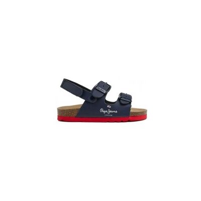 Pepe Jeans unisex pour enfant. PBS90056 Sandales anatomiques Double Kansas navy (30), Plat, Velcro, Casuel, Marine, mode enfantine - Publicité Pepe Jeans unisex pour enfant. PBS90056 Sandales anatomiques Double Kansas navy (30), Plat, Velcro, Casuel, Marine, mode enfantine - Publicité