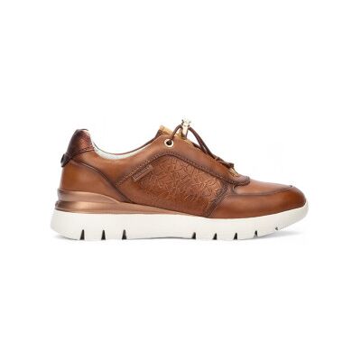 Pikolinos pour femme. W9C-6607 Baskets en cuir marron Asturias (41), Plat, Lacets, Casuel - Publicité Pikolinos pour femme. W9C-6607 Baskets en cuir marron Asturias (41), Plat, Lacets, Casuel - Publicité