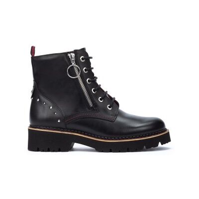 Pikolinos pour femme. W6S-8619 Bottines en cuir Vicar noir (36), Plat, Lacets, Fermeture éclair, Casuel - Publicité Pikolinos pour femme. W6S-8619 Bottines en cuir Vicar noir (36), Plat, Lacets, Fermeture éclair, Casuel - Publicité