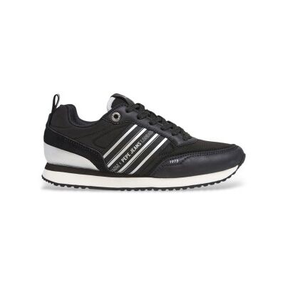 Pepe Jeans pour femme. PLS40035 Chaussures Dublin en demi-cuir noir (38), Plat, Lacets, Casuel - Publicité Pepe Jeans pour femme. PLS40035 Chaussures Dublin en demi-cuir noir (38), Plat, Lacets, Casuel - Publicité