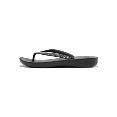 Fitflop pour femme. R08-001 Tongs Iqushion Sparkle noir (41), Plat, Aucun, Casuel, Beachwear - Publicité Fitflop pour femme. R08-001 Tongs Iqushion Sparkle noir (41), Plat, Aucun, Casuel, Beachwear - Publicité