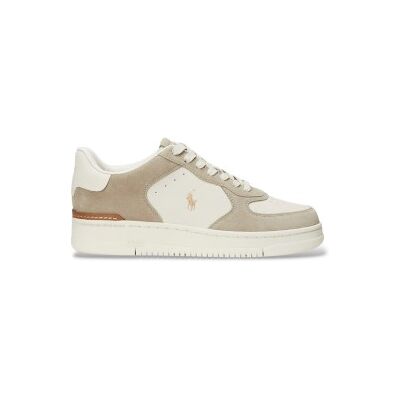 Polo Ralph Lauren pour homme. 809945251002 Baskets Masters Court en cuir et daim beige (39), Plat, Lacets, Casuel - Publicité Polo Ralph Lauren pour homme. 809945251002 Baskets Masters Court en cuir et daim beige (39), Plat, Lacets, Casuel - Publicité