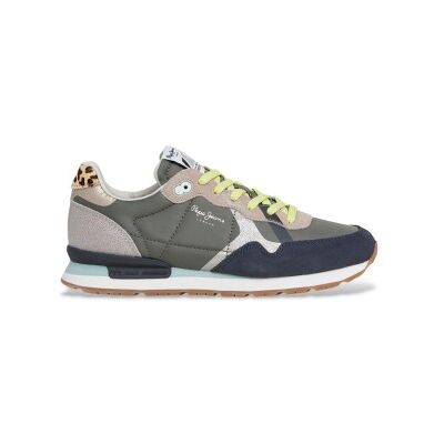 Pepe Jeans pour femme. PLS400005 Baskets Brit Glitter vertes (37), Plat, Lacets, Casuel - Publicité Pepe Jeans pour femme. PLS400005 Baskets Brit Glitter vertes (37), Plat, Lacets, Casuel - Publicité
