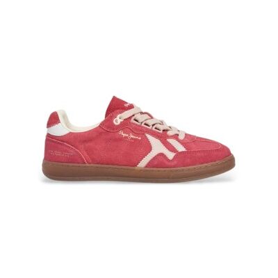 Pepe Jeans pour femme. PLS000025 Baskets en cuir Ball Retro rouge (36), Plat, Lacets, Casuel - Publicité Pepe Jeans pour femme. PLS000025 Baskets en cuir Ball Retro rouge (36), Plat, Lacets, Casuel - Publicité