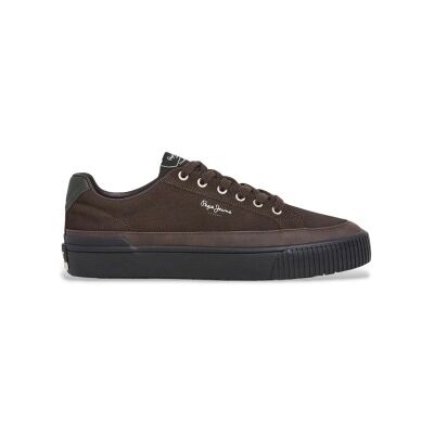 Pepe Jeans pour homme. PMS300001 Baskets en cuir Ben Evolution marron (45), Plat, Lacets, Casuel - Publicité Pepe Jeans pour homme. PMS300001 Baskets en cuir Ben Evolution marron (45), Plat, Lacets, Casuel - Publicité