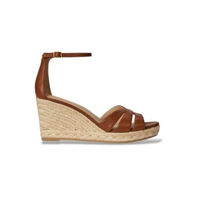 Lauren Ralph Lauren pour femme. 802P04433002 Espadrilles Nellie en cuir nappa marron (39.5), 5 à 8 cm, 8 à 10 cm, Boucle, Casuel, Classique - Publicité Lauren Ralph Lauren pour femme. 802P04433002 Espadrilles Nellie en cuir nappa marron (39.5), 5 à 8 cm, 8 à 10 cm, Boucle, Casuel, Classique - Publicité