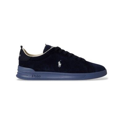 Polo Ralph Lauren pour homme. 809P13080001 Baskets Heritage Court II en daim (40), Cuir, Plat, Lacets, Casuel, Marine - Publicité Polo Ralph Lauren pour homme. 809P13080001 Baskets Heritage Court II en daim (40), Cuir, Plat, Lacets, Casuel, Marine - Publicité
