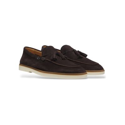 Boss pour homme. 50568771 Mocassins en cuir Hedley Loaf marron (39), Plat, Aucun, Casuel - Publicité Boss pour homme. 50568771 Mocassins en cuir Hedley Loaf marron (39), Plat, Aucun, Casuel - Publicité