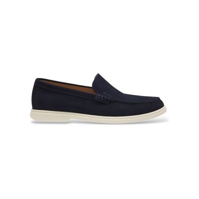 Boss pour homme. 50543083 Mocassins en cuir Sienne bleu marine (44), Plat, Aucun, Casuel - Publicité Boss pour homme. 50543083 Mocassins en cuir Sienne bleu marine (44), Plat, Aucun, Casuel - Publicité