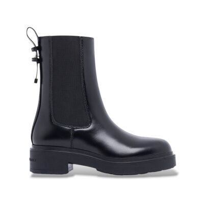 Giorgio Armani A X Armani Exchange pour femme. XW003091AF11912UC001 Bottes en Cuir Modern noir (36), Plat, Aucun, Casuel - Publicité Giorgio Armani A X Armani Exchange pour femme. XW003091AF11912UC001 Bottes en Cuir Modern noir (36), Plat, Aucun, Casuel - Publicité