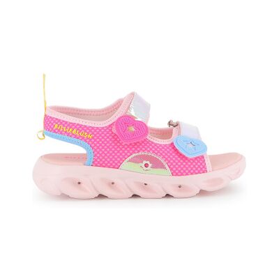 Billieblush pour fille. U21992 Sandales en maille rose (29), Plat, Velcro, Casuel, mode enfantine - Publicité Billieblush pour fille. U21992 Sandales en maille rose (29), Plat, Velcro, Casuel, mode enfantine - Publicité