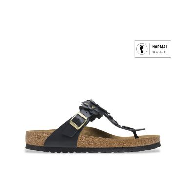 Birkenstock pour femme. 1026693 Sandales en Cuir Gizeh Flower (Ajustement Régulier) noir (39), Plat, Aucun, Casuel - Publicité Birkenstock pour femme. 1026693 Sandales en Cuir Gizeh Flower (Ajustement Régulier) noir (39), Plat, Aucun, Casuel - Publicité