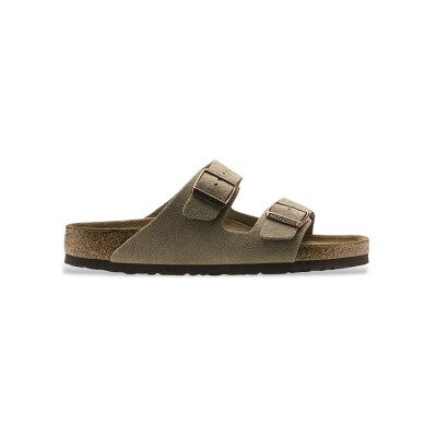 Birkenstock pour femme. 951303 Sandales en Cuir Arizona (Coupe Étroite) taupe (42), Plat, Aucun, Casuel - Publicité Birkenstock pour femme. 951303 Sandales en Cuir Arizona (Coupe Étroite) taupe (42), Plat, Aucun, Casuel - Publicité