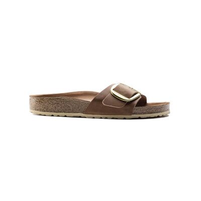 Birkenstock pour femme. 1006525 Sandales en cuir Madrid Big Buckle (Ajustement Étroit) marron (41), Plat, Aucun, Casuel - Publicité Birkenstock pour femme. 1006525 Sandales en cuir Madrid Big Buckle (Ajustement Étroit) marron (41), Plat, Aucun, Casuel - Publicité