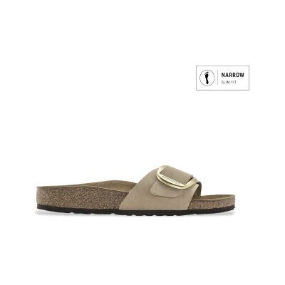 Birkenstock pour femme. 1024009 Sandales en Cuir Madrid (Ajustement Étroit) marron (42), Plat, Aucun, Casuel - Publicité Birkenstock pour femme. 1024009 Sandales en Cuir Madrid (Ajustement Étroit) marron (42), Plat, Aucun, Casuel - Publicité
