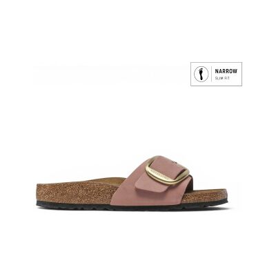 Birkenstock pour femme. 1024039 Sandales en Cuir Madrid Big Buckle (Coupe Étroite) rose (41), Plat, Nubuck, Aucun, Casuel - Publicité Birkenstock pour femme. 1024039 Sandales en Cuir Madrid Big Buckle (Coupe Étroite) rose (41), Plat, Nubuck, Aucun, Casuel - Publicité