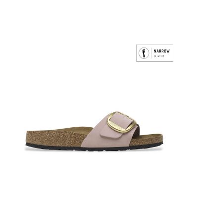 Birkenstock pour femme. 1027056 Sandales en Cuir Madrid Big Buckle (Coupe Étroite) rose (40), Plat, Aucun, Casuel - Publicité Birkenstock pour femme. 1027056 Sandales en Cuir Madrid Big Buckle (Coupe Étroite) rose (40), Plat, Aucun, Casuel - Publicité
