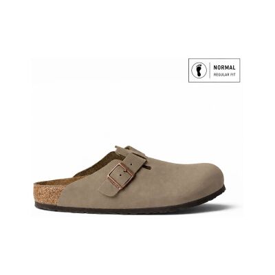 Birkenstock pour homme. 960811 Sabots en Cuir Boston (Coupe Régulière) marron (42), Plat, Aucun, Casuel - Publicité Birkenstock pour homme. 960811 Sabots en Cuir Boston (Coupe Régulière) marron (42), Plat, Aucun, Casuel - Publicité