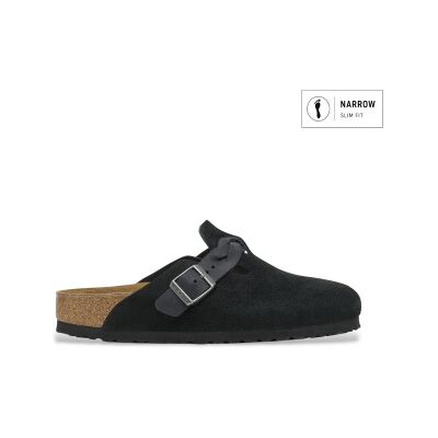 Birkenstock pour femme. 1030497 Sabots en Cuir Boston Braided (Coupe Étroite) noir (37), Plat, Aucun, Casuel - Publicité Birkenstock pour femme. 1030497 Sabots en Cuir Boston Braided (Coupe Étroite) noir (37), Plat, Aucun, Casuel - Publicité
