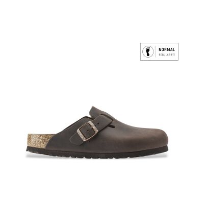 Birkenstock pour homme. 860131 Sabots en Cuir Boston (Coupe Régulière) marron (38), Plat, Aucun, Casuel - Publicité Birkenstock pour homme. 860131 Sabots en Cuir Boston (Coupe Régulière) marron (38), Plat, Aucun, Casuel - Publicité