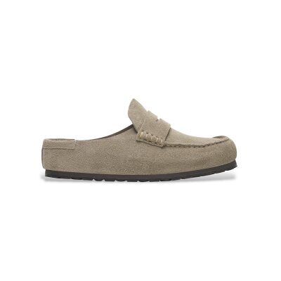 Birkenstock pour femme. 1029710 Sabots en Cuir Naples Wrapped (Coupe Étroite) taupe (36), Plat, Aucun, Casuel - Publicité Birkenstock pour femme. 1029710 Sabots en Cuir Naples Wrapped (Coupe Étroite) taupe (36), Plat, Aucun, Casuel - Publicité
