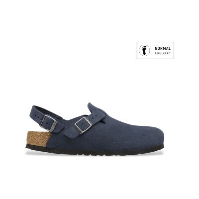 Birkenstock pour homme. 1030644 Sabots en Cuir Tokyo (Coupe Régulière) marine (44), Plat, Boucle, Casuel - Publicité Birkenstock pour homme. 1030644 Sabots en Cuir Tokyo (Coupe Régulière) marine (44), Plat, Boucle, Casuel - Publicité