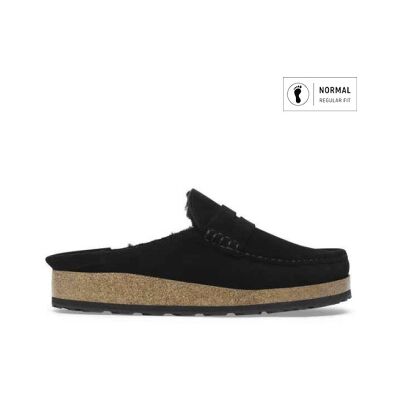 Birkenstock pour homme. 1028110 Sabots Naples Shearling (Coupe Regular) noir (45), Plat, Cuir, Aucun, Casuel - Publicité Birkenstock pour homme. 1028110 Sabots Naples Shearling (Coupe Regular) noir (45), Plat, Cuir, Aucun, Casuel - Publicité