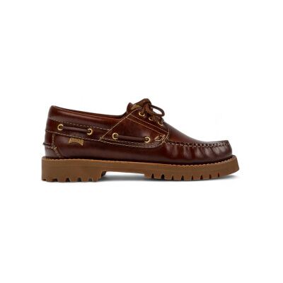 Camper pour homme. 15233-001 Chaussures de bateau en cuir marron 15233 (44), Plat, Lacets, Casuel, Classique - Publicité Camper pour homme. 15233-001 Chaussures de bateau en cuir marron 15233 (44), Plat, Lacets, Casuel, Classique - Publicité