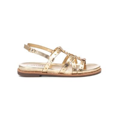 Carmela pour femme. 16239202-ORO Sandales en cuir 162392 doré (41), Plat, Boucle, Casuel - Publicité Carmela pour femme. 16239202-ORO Sandales en cuir 162392 doré (41), Plat, Boucle, Casuel - Publicité