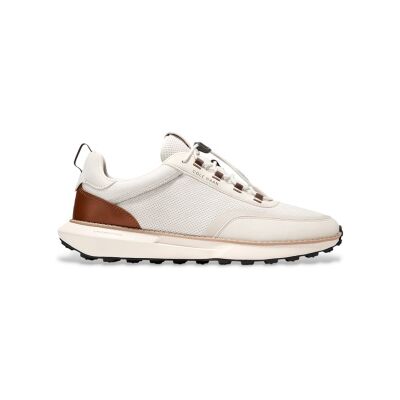 Cole Haan pour homme. C43755 Baskets en cuir blanc cassé Granpro (44), Plat, Lacets, Casuel - Publicité Cole Haan pour homme. C43755 Baskets en cuir blanc cassé Granpro (44), Plat, Lacets, Casuel - Publicité