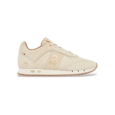 EA7 unisex. 7X000648_AF17465 Pantoufles en cuir beige 10e anniversaire (39 1/3), Plat, Lacets, Casuel - Publicité EA7 unisex. 7X000648_AF17465 Pantoufles en cuir beige 10e anniversaire (39 1/3), Plat, Lacets, Casuel - Publicité