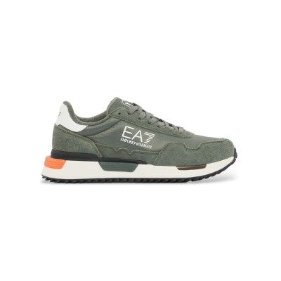 EA7 unisex. 7X000380_AF19175 Baskets vintage vertes (40), Bleu, Plat, Lacets, Casuel - Publicité EA7 unisex. 7X000380_AF19175 Baskets vintage vertes (40), Bleu, Plat, Lacets, Casuel - Publicité