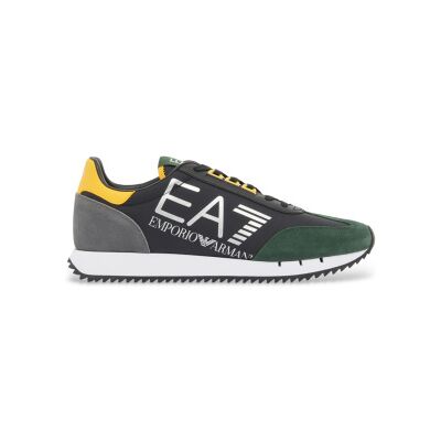 EA7 pour femme. 7X000541_AF18609 Baskets vintage vertes (45 1/3), Plat, Lacets, Casuel - Publicité EA7 pour femme. 7X000541_AF18609 Baskets vintage vertes (45 1/3), Plat, Lacets, Casuel - Publicité