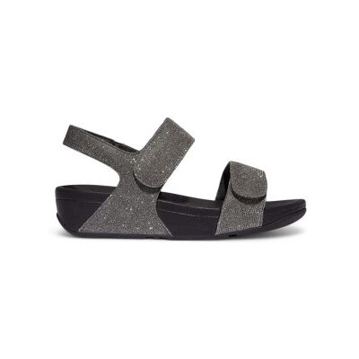 Fitflop pour femme. GA2-054 Sandales Lulu Glitter gris (41), 3 à 5 cm, Velcro, Casuel - Publicité Fitflop pour femme. GA2-054 Sandales Lulu Glitter gris (41), 3 à 5 cm, Velcro, Casuel - Publicité