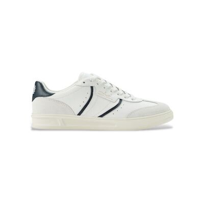 Fred Perry pour homme. B1322-303 Baskets en cuir B4 blanc (45), Plat, Lacets, Casuel - Publicité Fred Perry pour homme. B1322-303 Baskets en cuir B4 blanc (45), Plat, Lacets, Casuel - Publicité