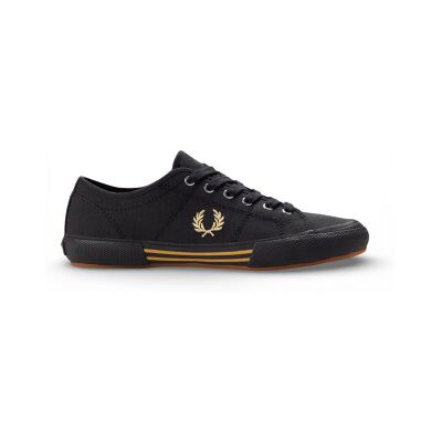 Fred Perry pour homme. B2332-90A Baskets B708 noir (45), Tissu, Plat, Lacets, Casuel - Publicité Fred Perry pour homme. B2332-90A Baskets B708 noir (45), Tissu, Plat, Lacets, Casuel - Publicité