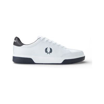 Fred Perry pour homme. B2314-100 Baskets en cuir B301 blanc (44), Plat, Lacets, Casuel - Publicité Fred Perry pour homme. B2314-100 Baskets en cuir B301 blanc (44), Plat, Lacets, Casuel - Publicité