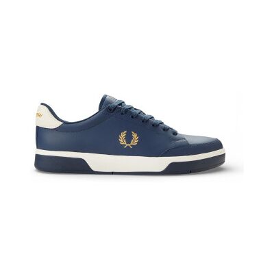 Fred Perry pour homme. B2314-X86 Baskets en cuir B301 navy (41), Plat, Lacets, Casuel, Marine - Publicité Fred Perry pour homme. B2314-X86 Baskets en cuir B301 navy (41), Plat, Lacets, Casuel, Marine - Publicité