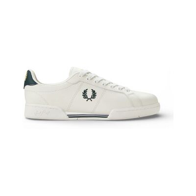 Fred Perry pour homme. B6311-349 Baskets en cuir B722 blanc (45), Plat, Lacets, Casuel - Publicité Fred Perry pour homme. B6311-349 Baskets en cuir B722 blanc (45), Plat, Lacets, Casuel - Publicité