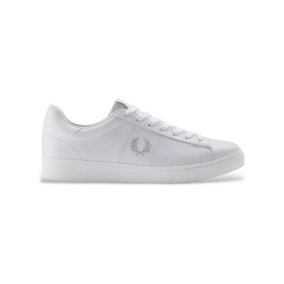 Fred Perry pour homme. B4334-200 Baskets en cuir Spencer blanc (44), Plat, Lacets, Casuel - Publicité Fred Perry pour homme. B4334-200 Baskets en cuir Spencer blanc (44), Plat, Lacets, Casuel - Publicité