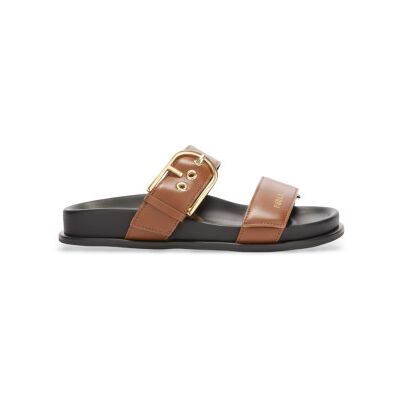 Furla pour femme. YL56SOE-BX4513 Sandales en cuir Solea marron (39), Plat, Aucun, Casuel - Publicité Furla pour femme. YL56SOE-BX4513 Sandales en cuir Solea marron (39), Plat, Aucun, Casuel - Publicité