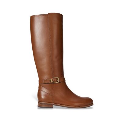Lauren Ralph Lauren pour femme. 802974383001 Brooke II bottes en cuir marron (37), Plat, Fermeture éclair, Casuel - Publicité Lauren Ralph Lauren pour femme. 802974383001 Brooke II bottes en cuir marron (37), Plat, Fermeture éclair, Casuel - Publicité