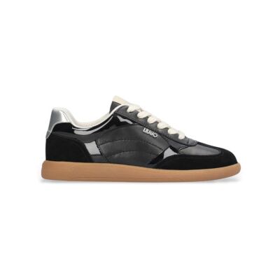 Liu Jo pour femme. BF5069PX76922222 Baskets en cuir noir (39), Plat, Lacets, Casuel - Publicité Liu Jo pour femme. BF5069PX76922222 Baskets en cuir noir (39), Plat, Lacets, Casuel - Publicité